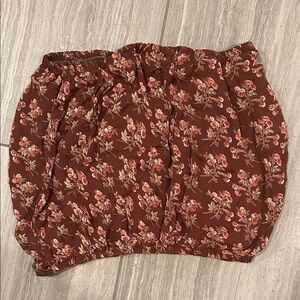 Urban Outfitters Brown Floral Mini Skirt
